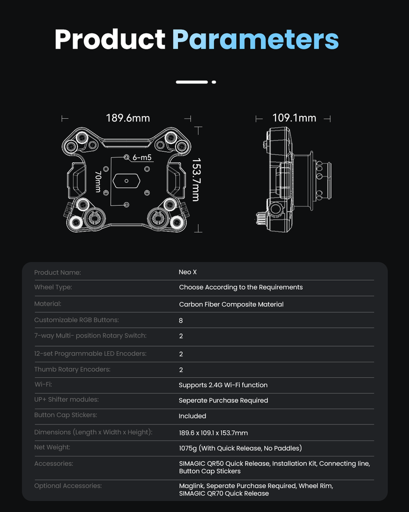 Steering wheel Simagic Neo X Hub