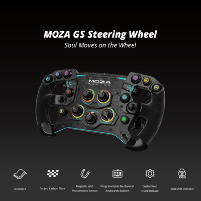 Steering wheel GS V2 Alcantara MOZA Refurbished